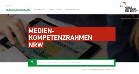 Screenshot Website Medienkompetenzrahmen NRW