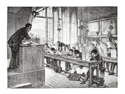 Bubenklasse in alter Zeit_150 Jahre Schulpflicht in der Schweiz